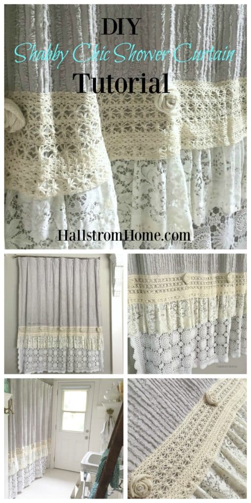 diy shabby chic shower curtain tutorial hallstrom home diy shabby chic shower curtain tutorial hallstrom home