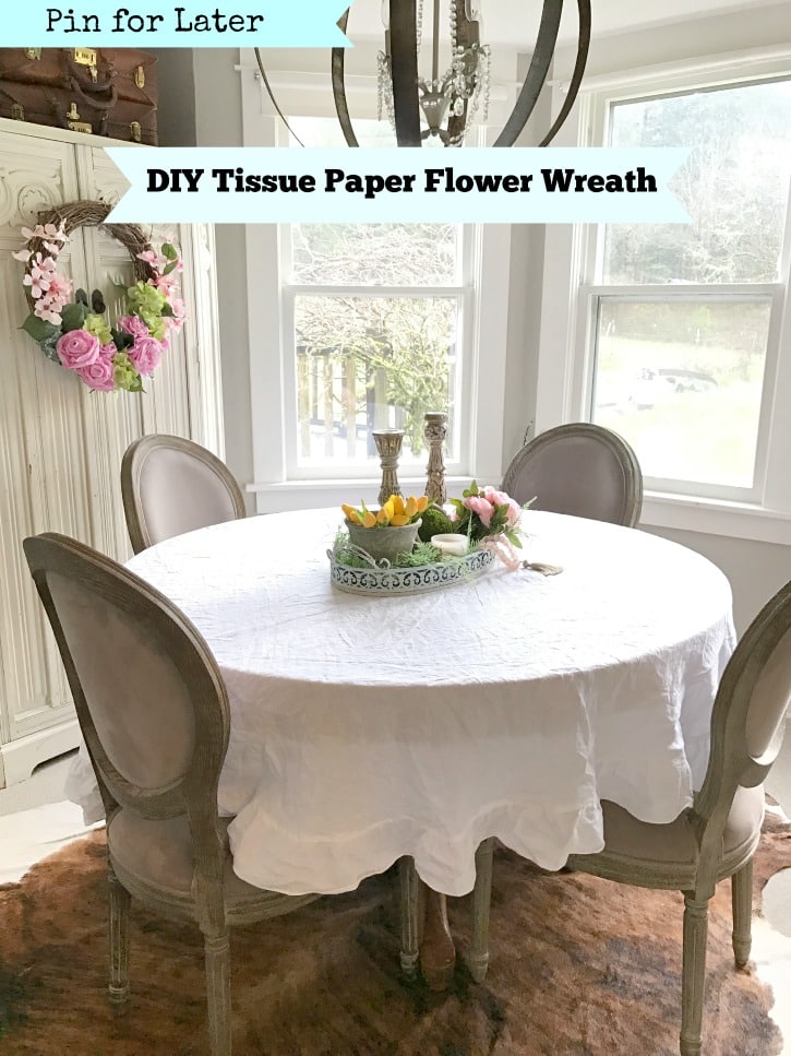 DIY tissue paper flower wreath Spring home Decor DIY tissue paper flower wreath Spring home Decor