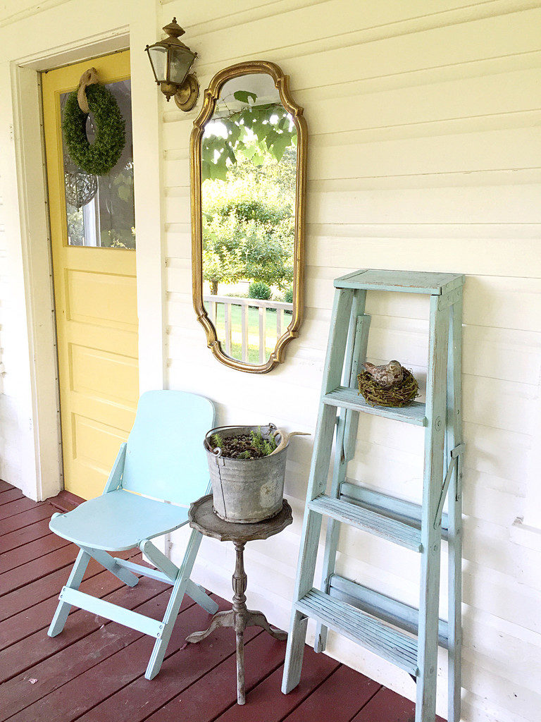 DIY Farmhouse Ladder Our Favorite Aqua Blue by Hallstrom Home