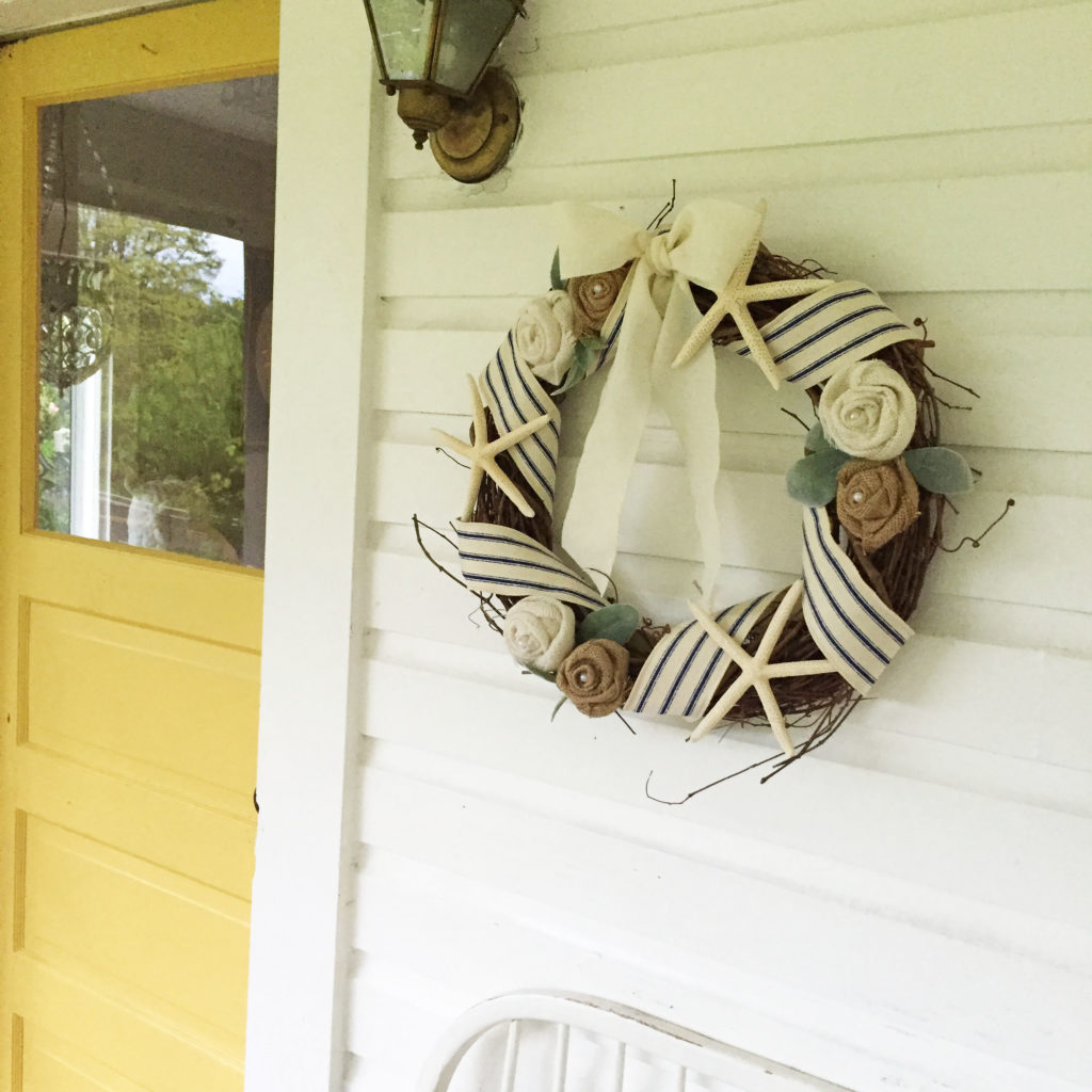 How to Make a Seashell Wreath for Coastal Beach Home|sea shell wreath|burlap roses|home made wreath|shabby chic wreath|farmhouse wreath|beach decor|beach wreath|diy crafts|kids diy|kids craft|wreath diy|wreath craft|farmhouse decor|hallstrom Home