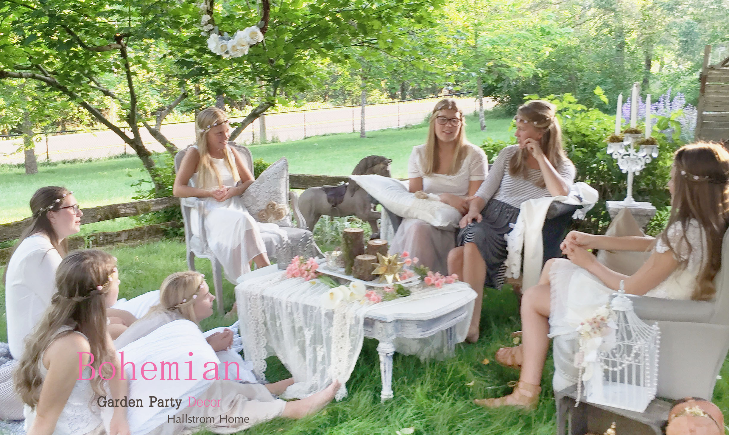 Bohemian Garden Party Decor - Hallstrom Home - Featured Image