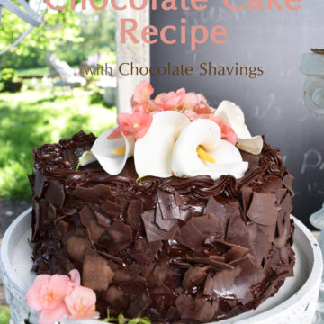 Easy Chocolate Cake Recipe with Chocolate Shavings