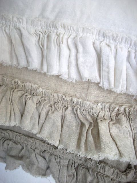 Washed Linen Ruffle Bedding|farmhouse bedding|shabby chic bedding|linen bedding|king linen ruffle bedding|farmhouse decor|luxury bedding|linen|ruffle bedding|white bedding|natural bedding|hallstromhome