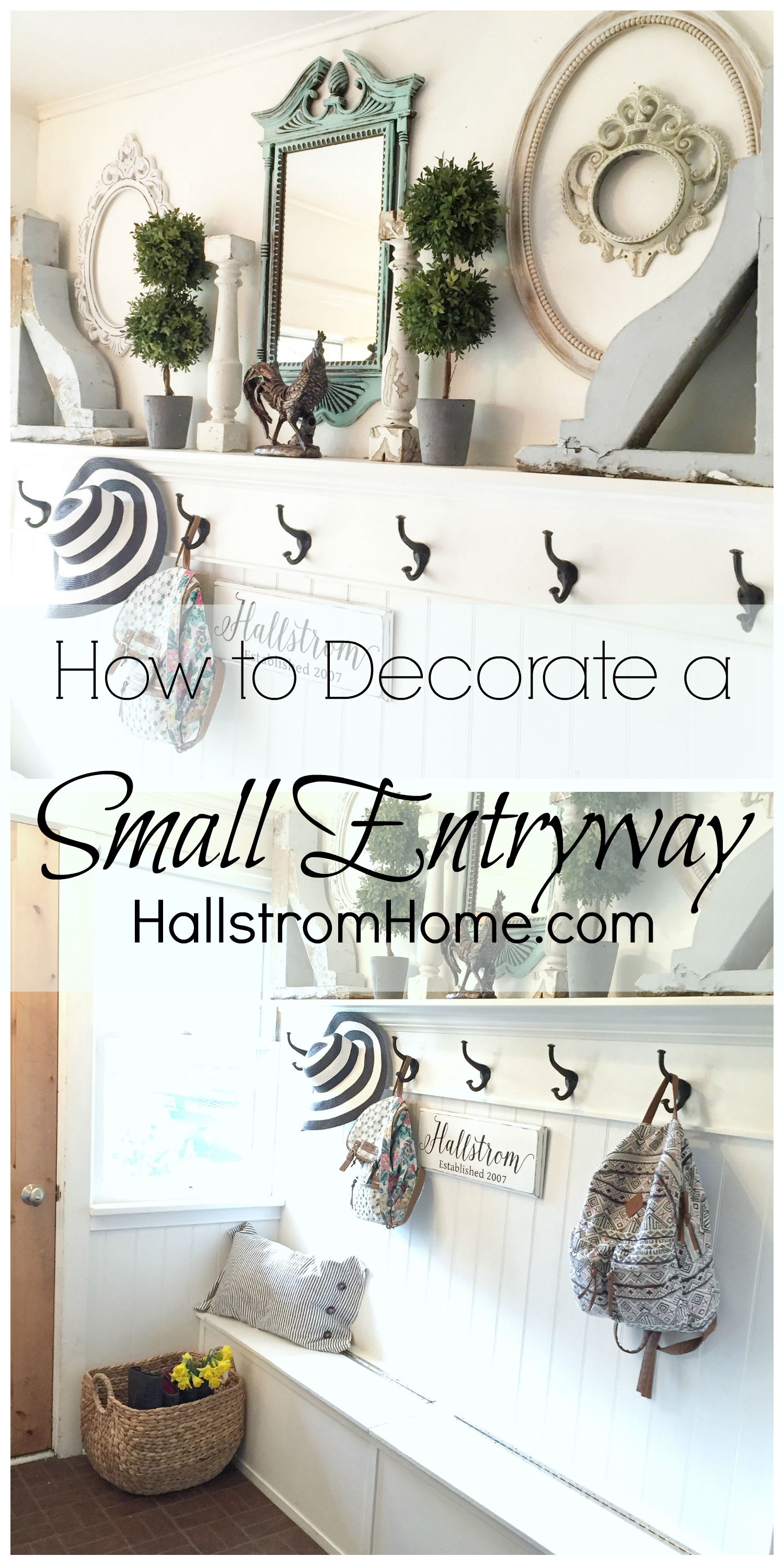 How to Decorate a Small Entryway by Hallstrom Home