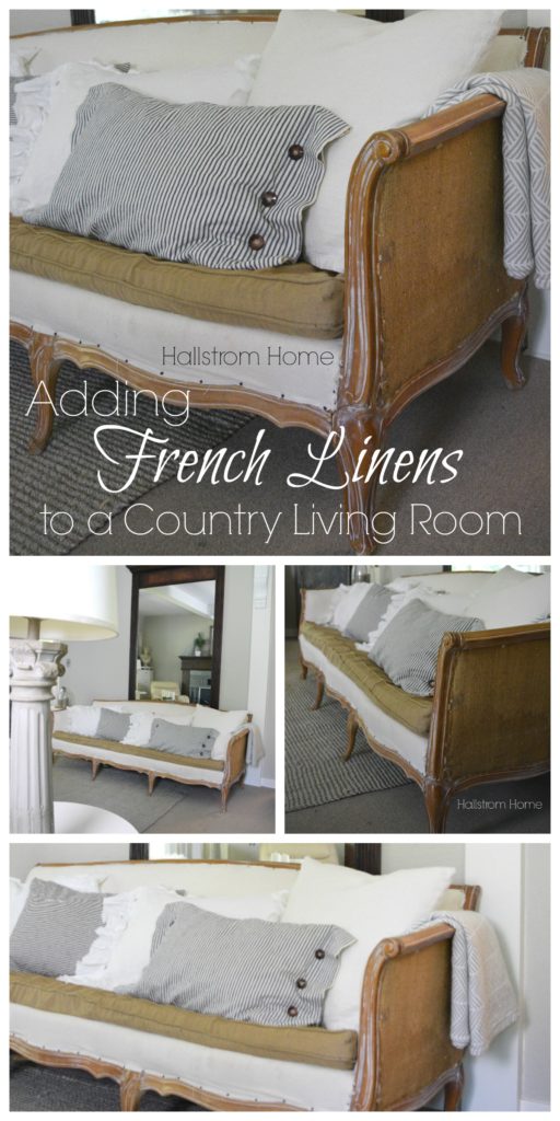 Adding French Linens to a Country Living Room Hallstrom Home