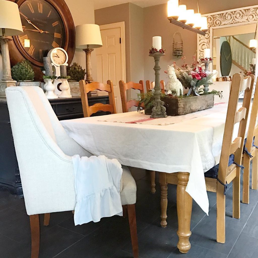 You can find my linen table cloths in link @hallstromhome just in time for the holidays. I love the look and feel of linen. You can iron for a tailored look or wash and dry for a relaxed shabby chic style. I have many color options available. Let me know what your favorite color is. #linens #myhome