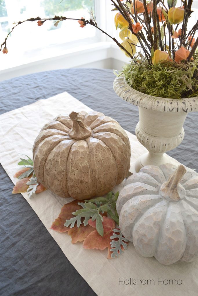 Chalk Paint Pumpkins Fall table decor Hallstrom Home