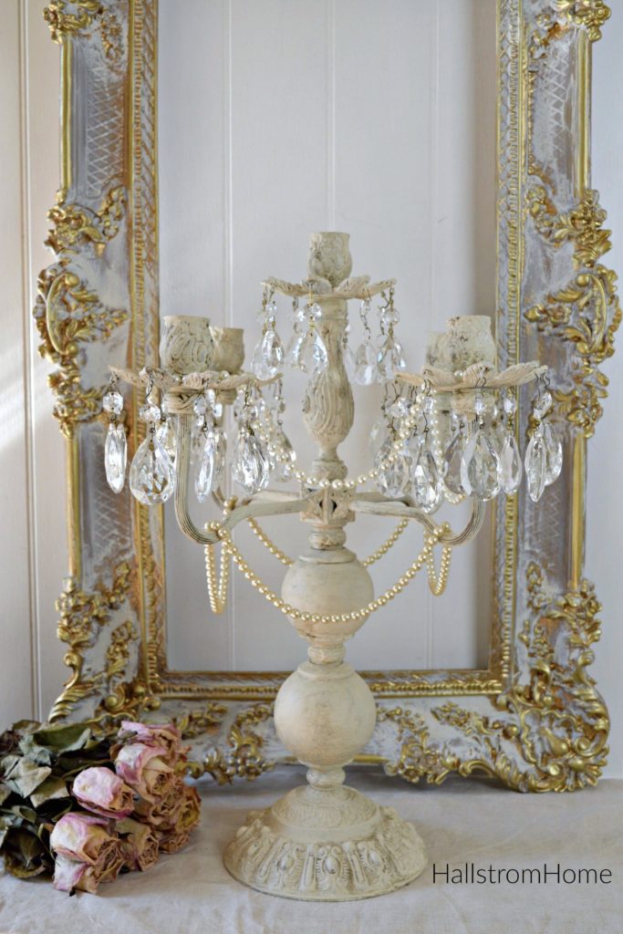 Crystal Candelabra Mixing Vintage with Modern Home Decor