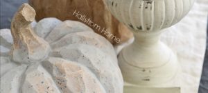 DIY chalk paint pumkins fall decor Hallstrom Home