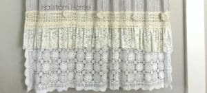 DIY shabby chic shower curtain tutorial-Hallstrom Home
