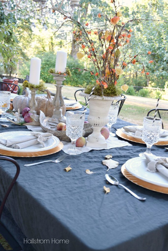 How to Create an Outdoor Fall Tablescape by Hallstrom Home