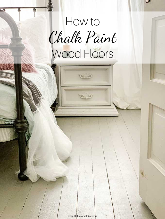 How I Chalk Painted Wood Floors