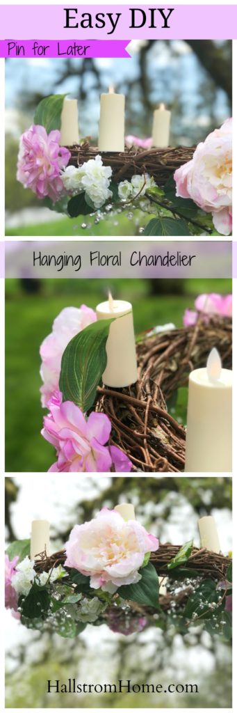 creating a hanging wedding chandelier wreath