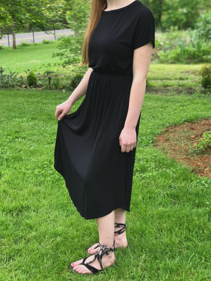 Modest Knit Summer Dress with Sleeves|modest dress|modest church dress|dress with pockets|modest dress wear|summer dress|spring dress with pockets|Easter dress|modest summer dress|pocket dress|dress for church|hallstromhome