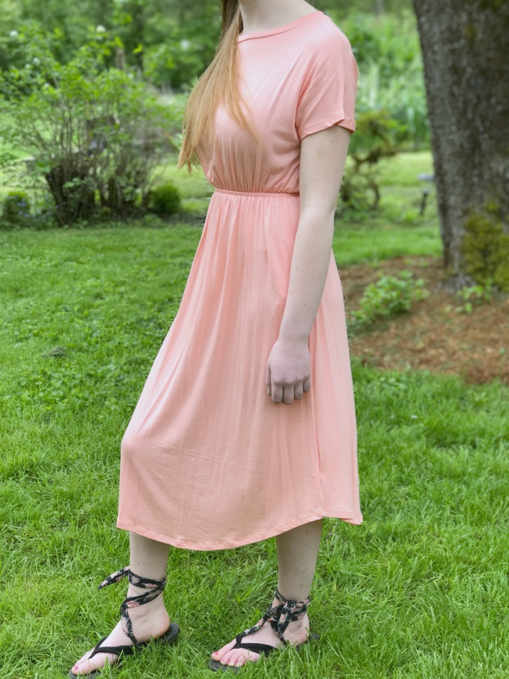 Modest Knit Summer Dress with Sleeves|modest dress|modest church dress|dress with pockets|modest dress wear|summer dress|spring dress with pockets|Easter dress|modest summer dress|pocket dress|dress for church|hallstromhome