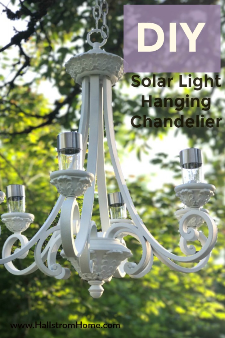 DIY Solar Light Hanging Chandelier