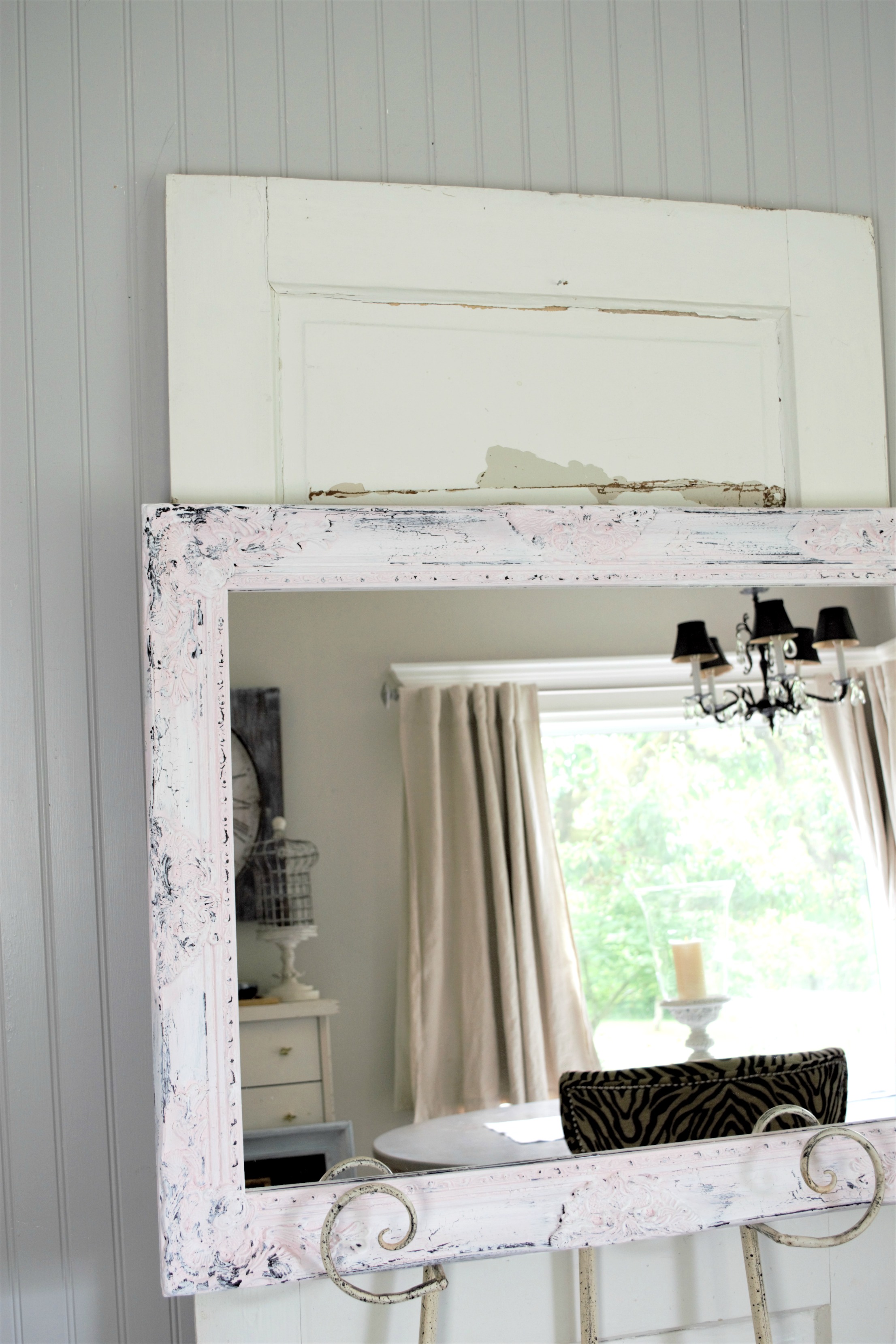 Easy Chippy Paint Mirror DIY