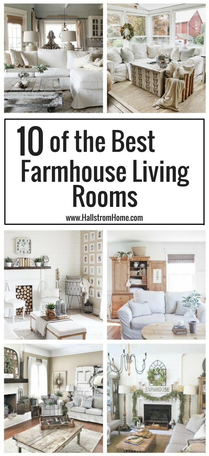 10 Gorgeous Farmhouse Living Rooms|farmhouse living room|shabby chic|white farmhouse|farmhouse decor|living room update|antique|diy|tutorials|update new year|new home decor|winter decor|shabby chic farmhouse|how to|pillows|farmhouse pillows|magnolia|chip and joanna|joanna gaines|hallstrom home