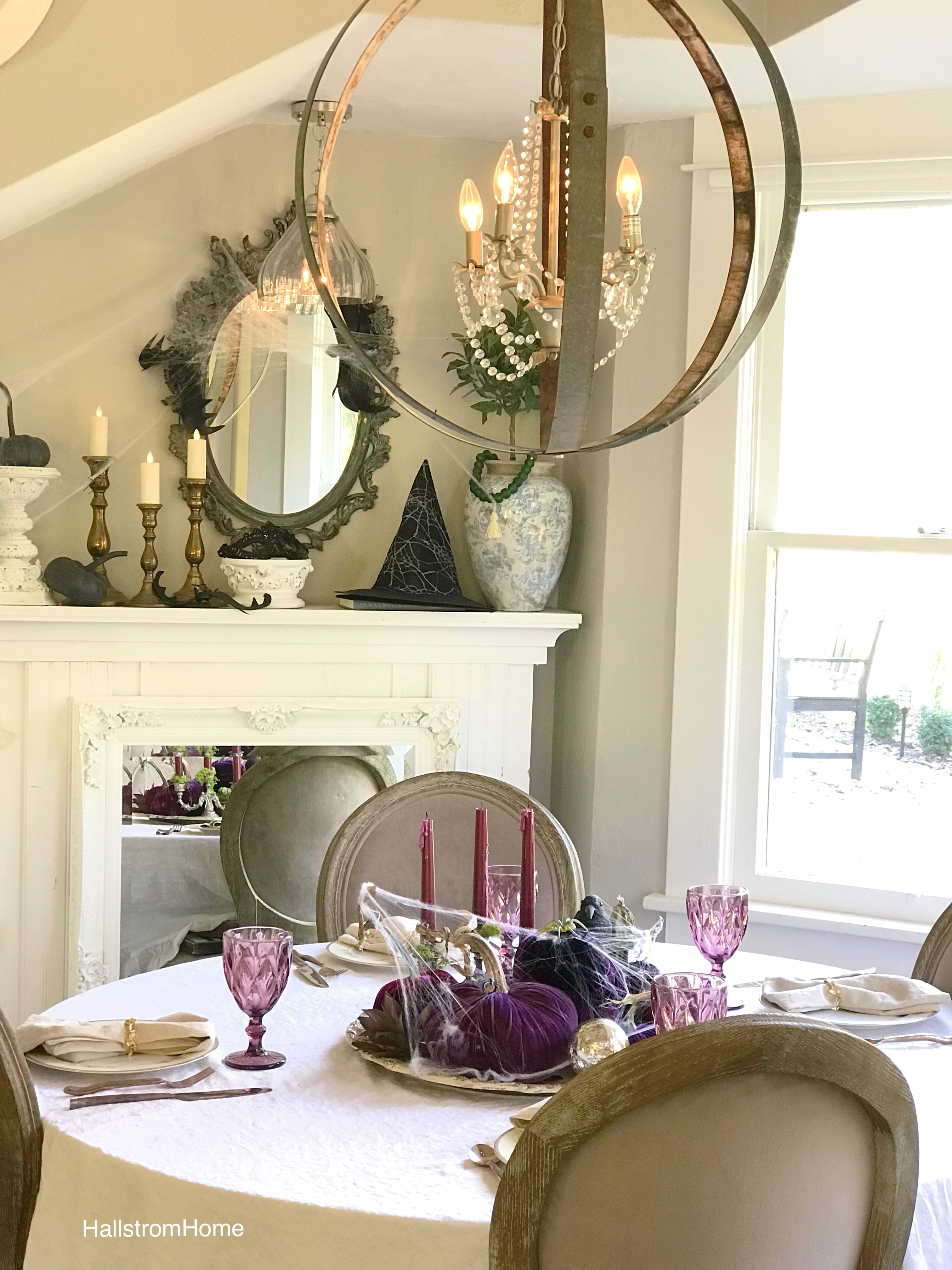 Classy Halloween Table with Just a Little Spooky