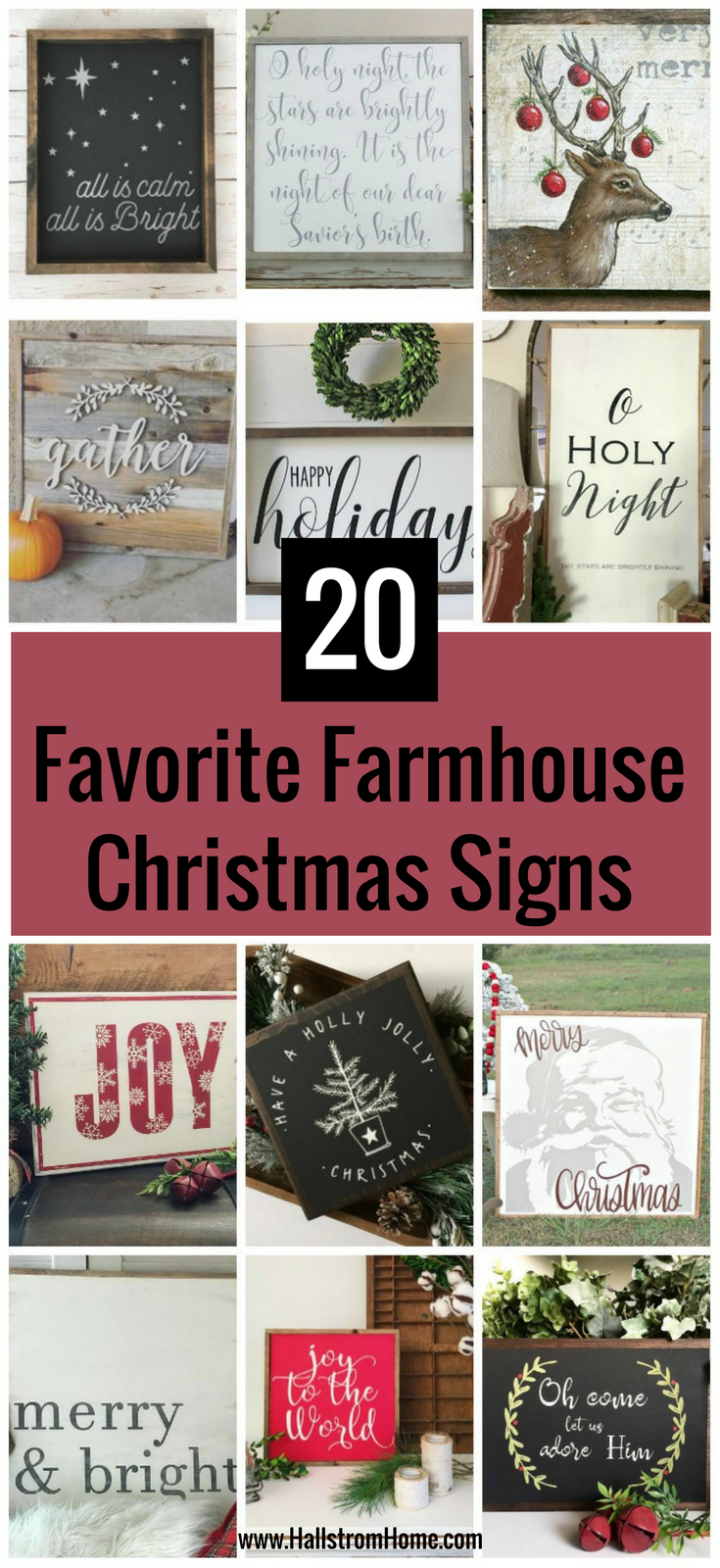 20 Favorite Farmhouse Christmas Signs