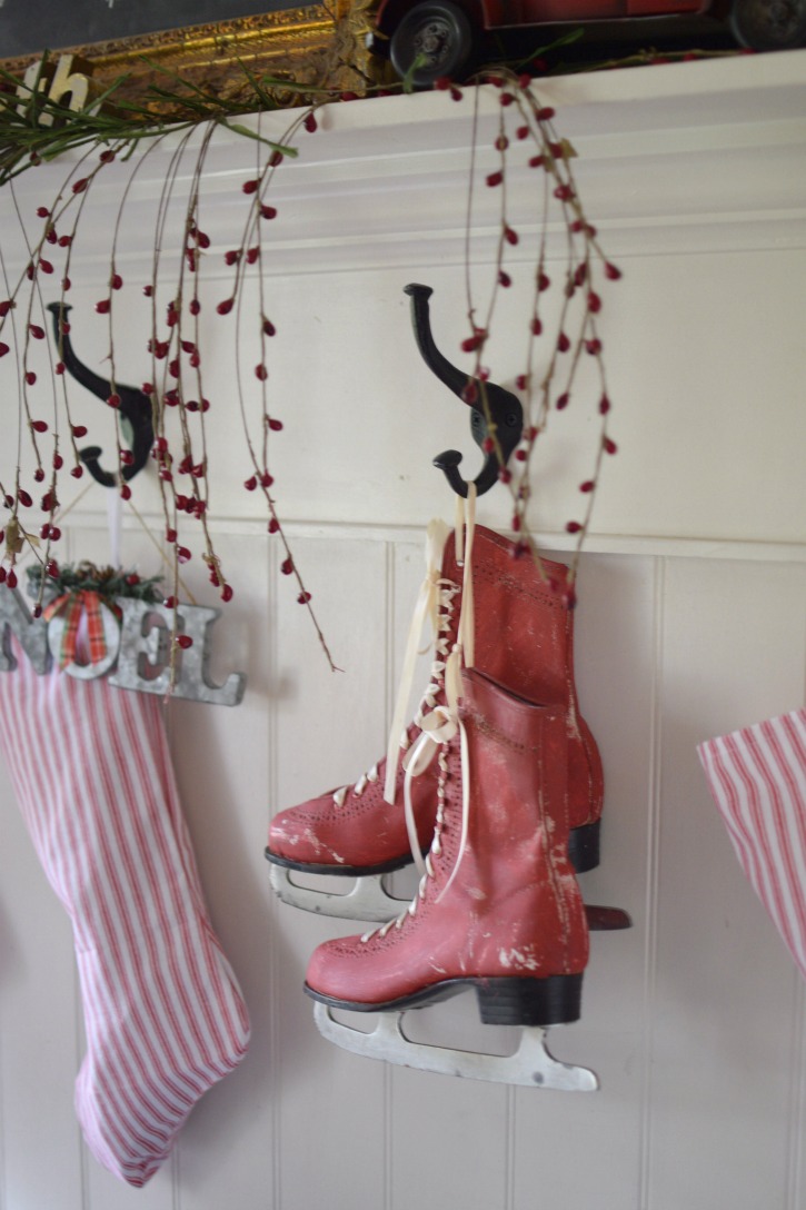 Chalk Painting Christmas Skates