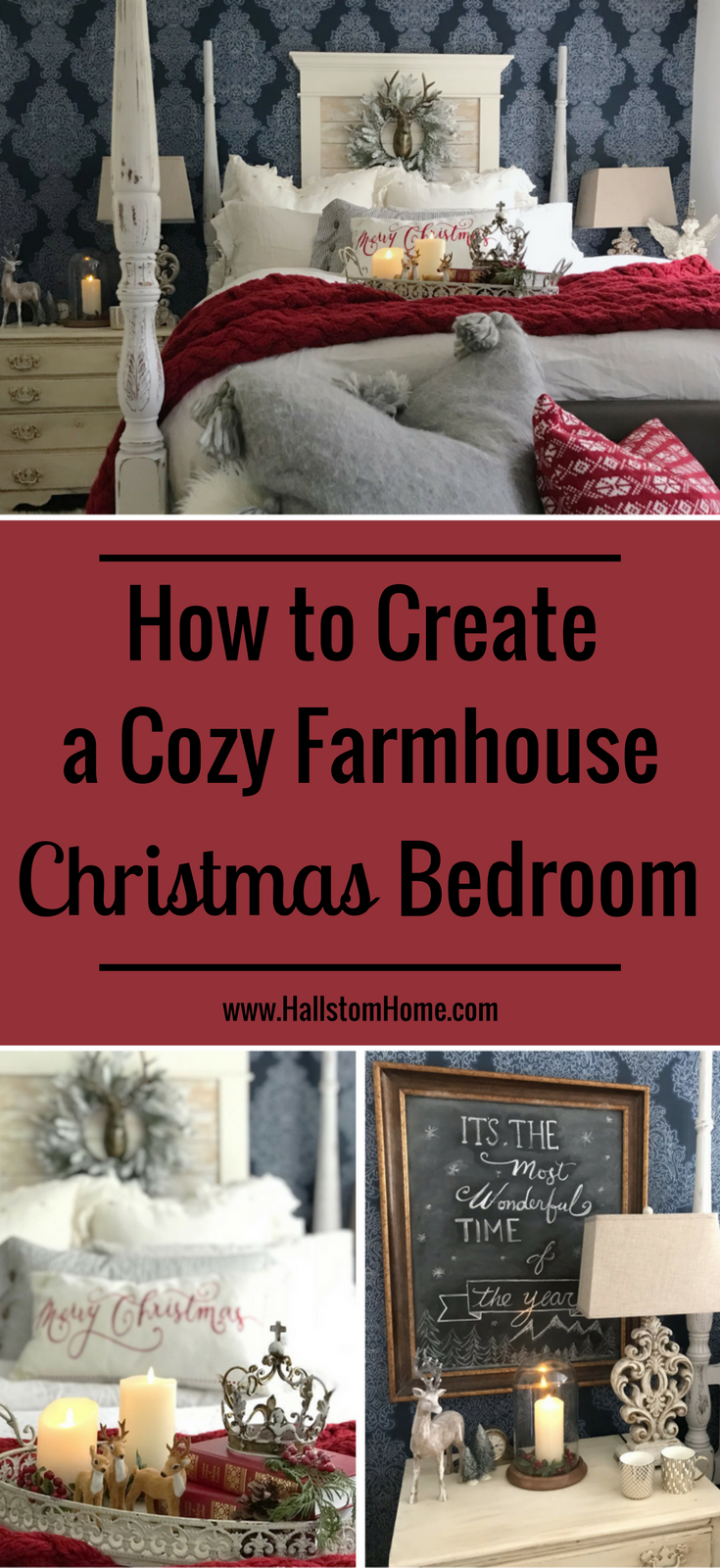 Cozy Christmas Farmhouse Bedroom Tour