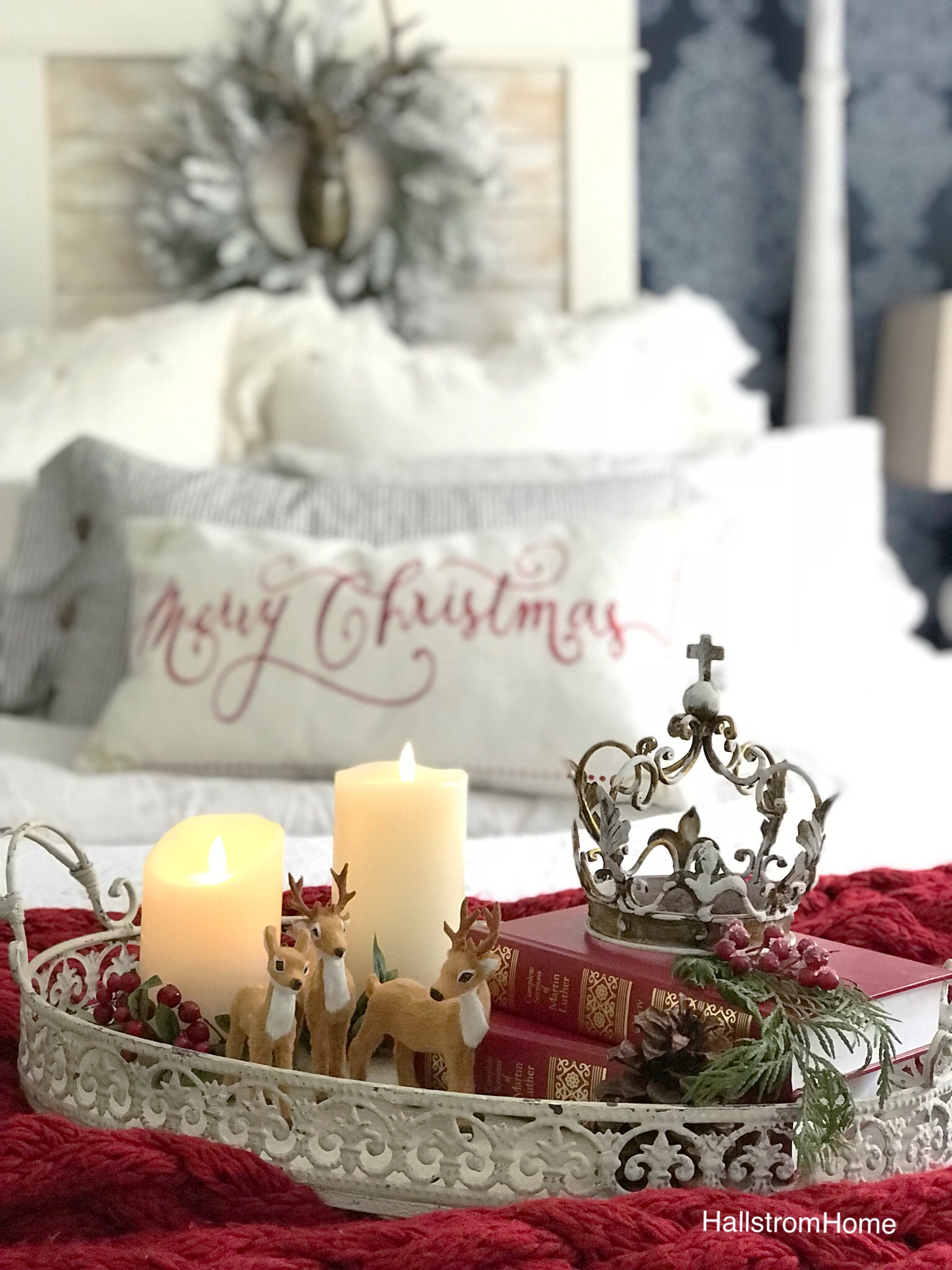 Cozy Christmas Farmhouse Bedroom Tour