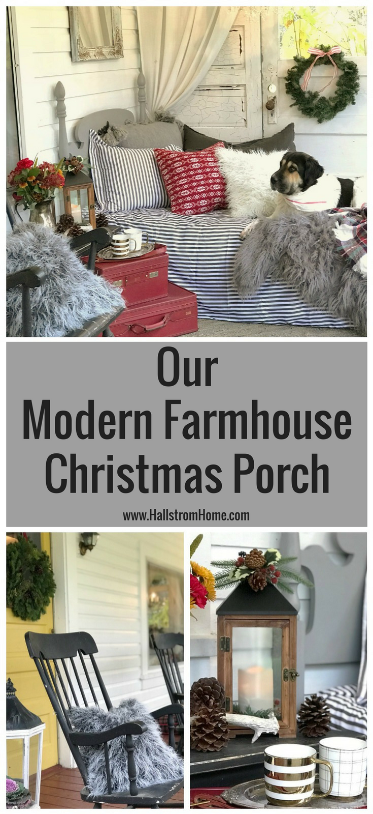 Our Modern Farmhouse Christmas Porch