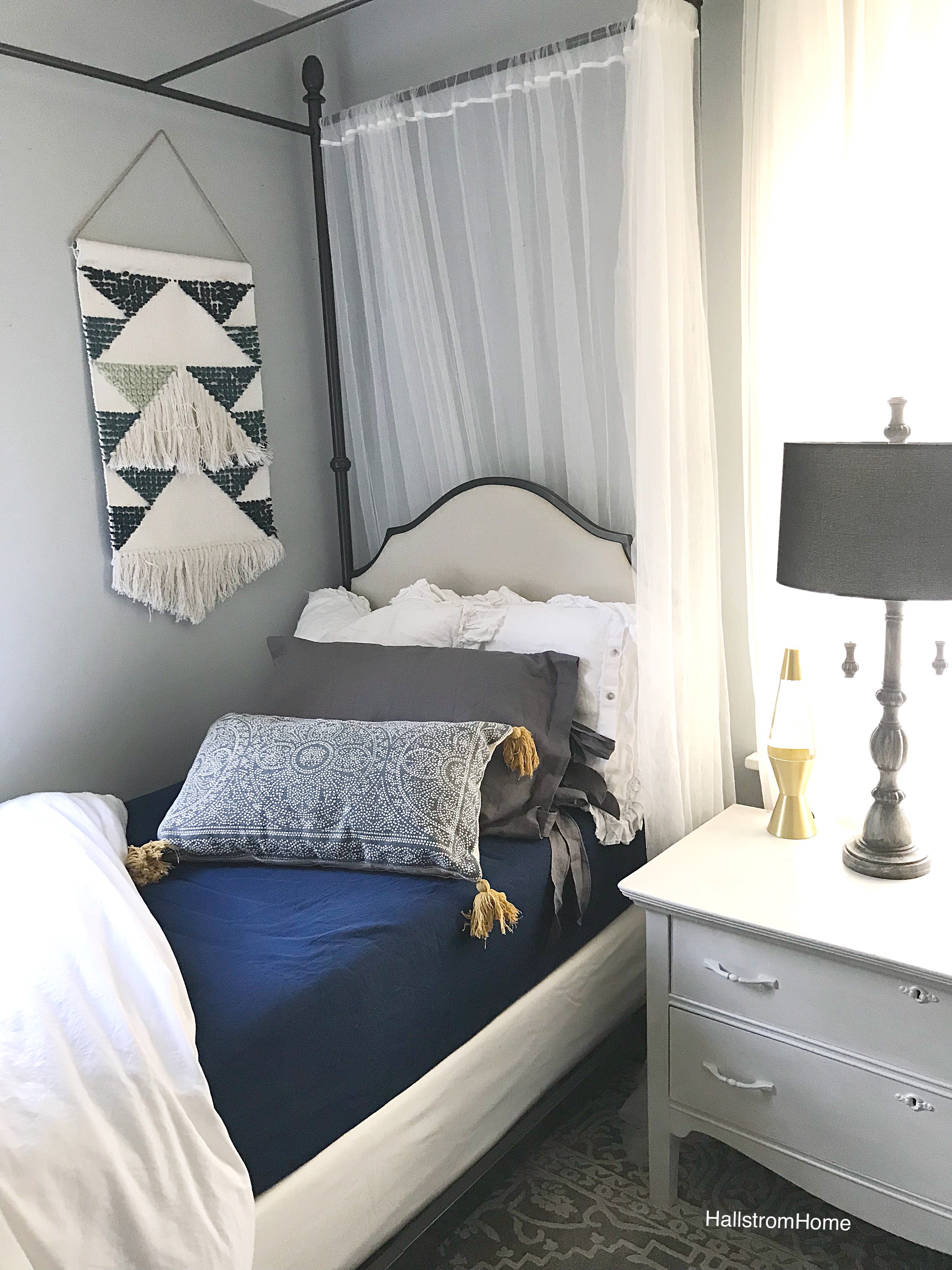 New Bedroom Look For The New Year|bedroom update|bedroom reveal|simple bedroom decorating ideas|simple bedroom|bed canopy|girls bedroom reveal|new year update|farmhouse bedroom|white farmhouse|shabby chic|shabby chic farmhouse|kids bedroom|kids bedroom update|how to update girls bedroom|hallstrom home