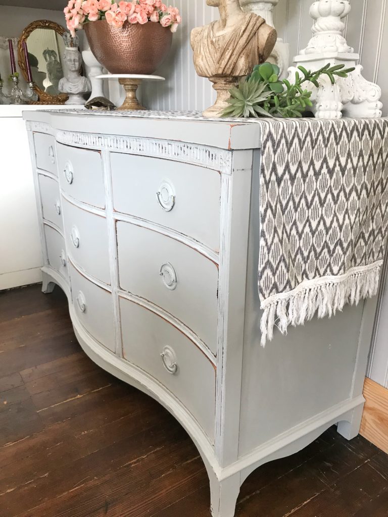 Easy DIY White Distressed Chalk Paint Furniture (Pretty Shabby