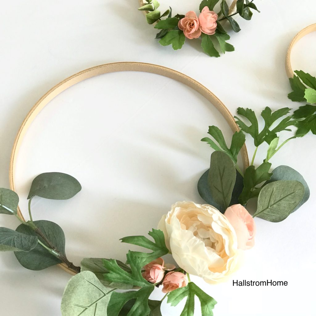 Making Hoop Wreaths for Spring|floral hoop wreath|hoop wreath|how to make hoop wreath|diy hula hoop wreath|wedding hoop wreath|spring hoop wreath|wedding hoop wreath|embroidery hoop wreath|spring crafts|kids crafts|spring diy|spring cleaning|spring makeover|Hallstromhome