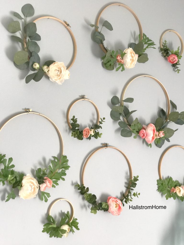 Making Hoop Wreaths for Spring|floral hoop wreath|hoop wreath|how to make hoop wreath|diy hula hoop wreath|wedding hoop wreath|spring hoop wreath|wedding hoop wreath|embroidery hoop wreath|spring crafts|kids crafts|spring diy|spring cleaning|spring makeover|Hallstromhome