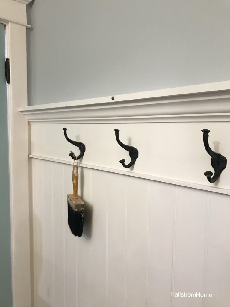 Our Farmhouse Coat Racks with Crown Molding #coatrack #customcoatrack #crownmolding #crownmoldingcoatrack #hallstromhome #homedecor #extralongcoatrack #mudroom #mudroomshelf #bathroomshelf #customshelfing #towelrack #modernfarmhouse #moderncoatrack #whitedecor #whitefarmhouse #customcolors #shabbychic #chichome #shelfing