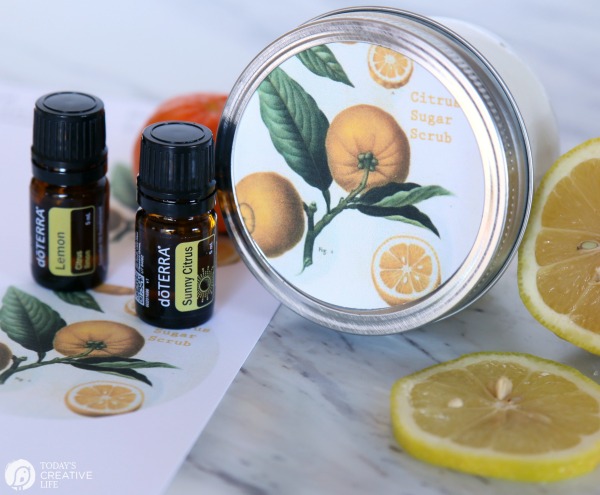 Get Crafty with 15 Free Decorative Printables 2 essential oil jars with jar leaning and lemon slice