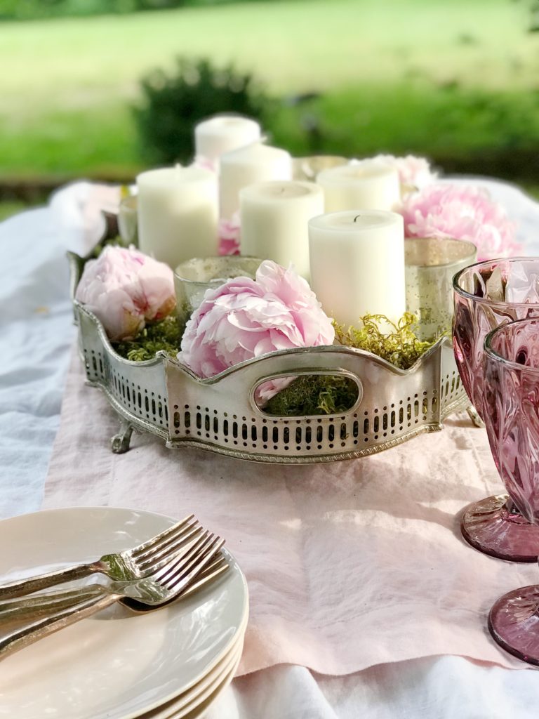 Make Your Outdoor Shabby Chic Wedding Extra Special|outdoor wedding|backyard wedding|weddingdecor|shabby chic|wedding|wedding table|simple wedding|shabby chic wedding|hallstrom home|candle lit wedding|wedding design