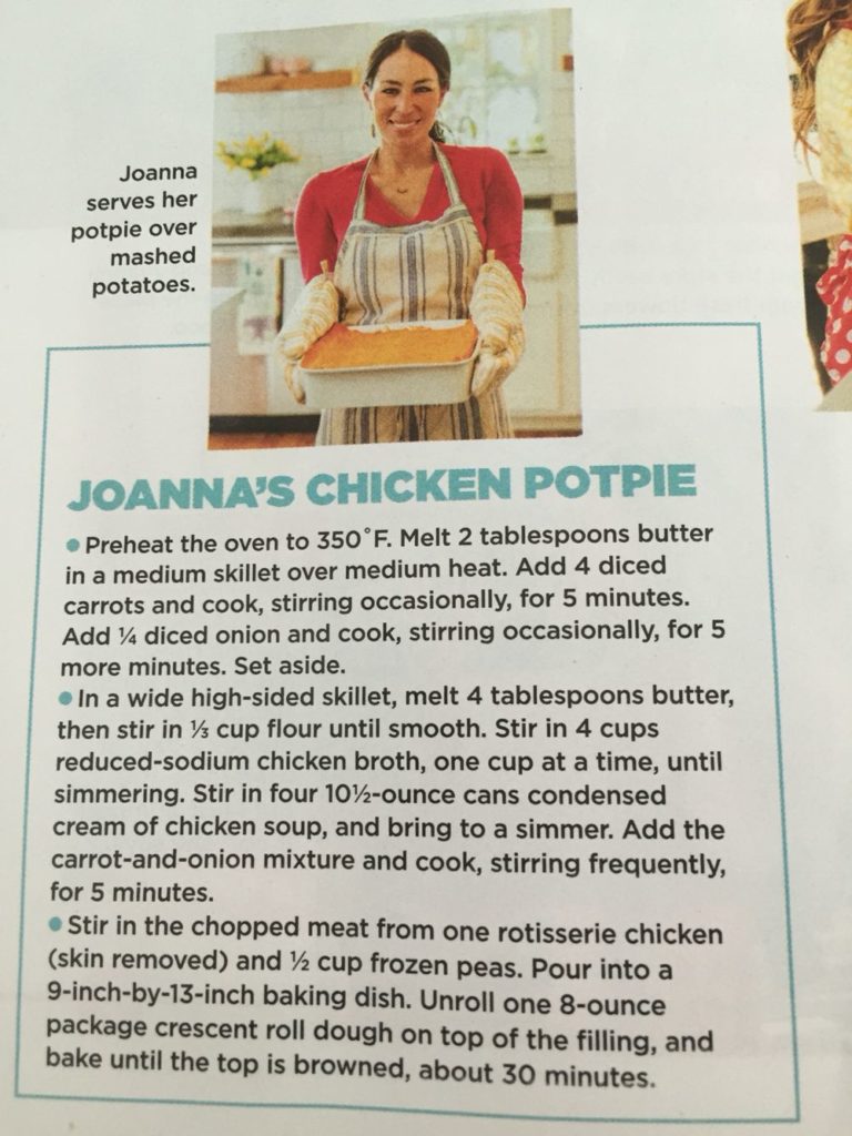 joanna gaines chicken pot pie recipe