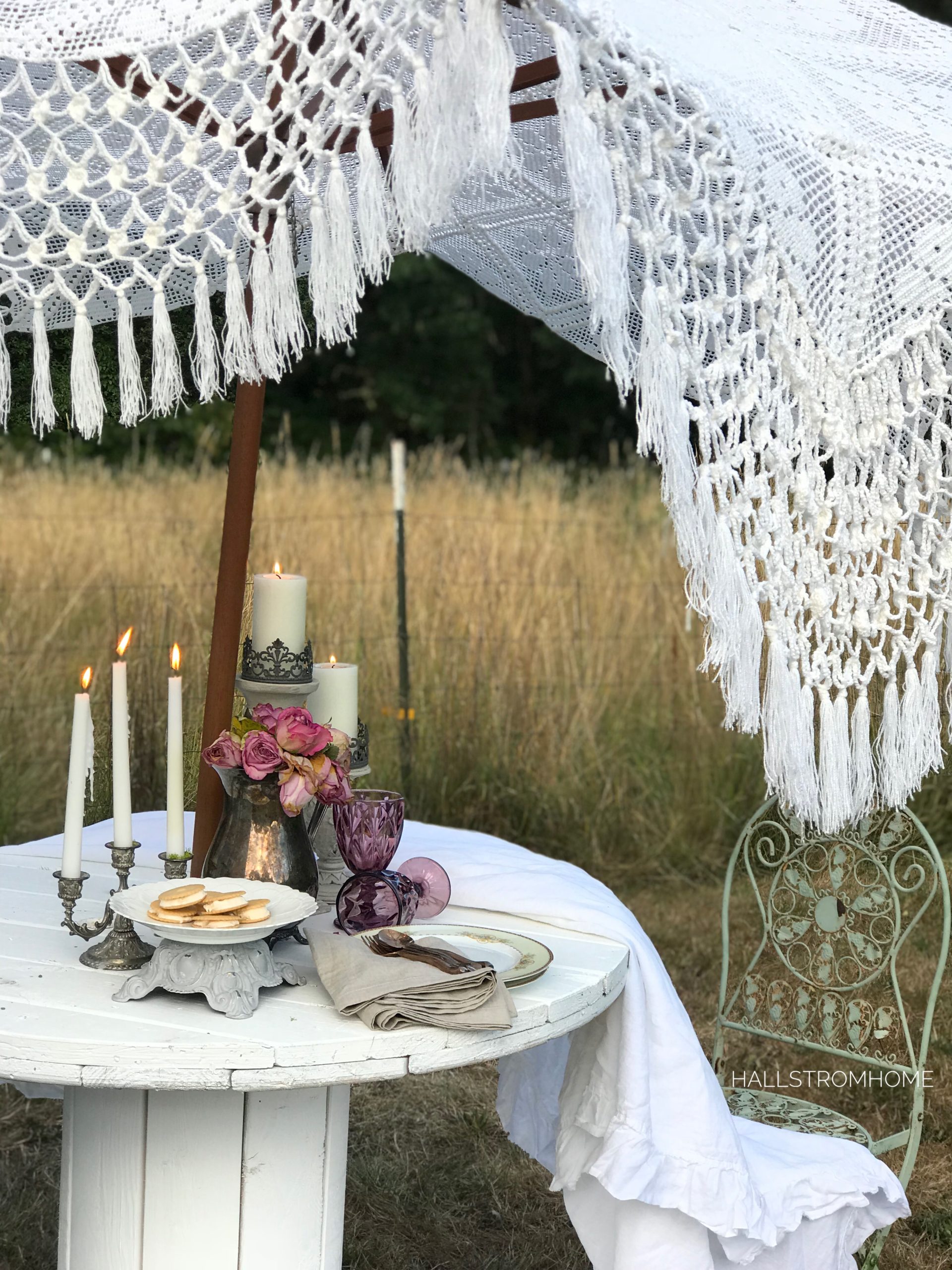 How to Make a Boho Chic Lace Umbrella