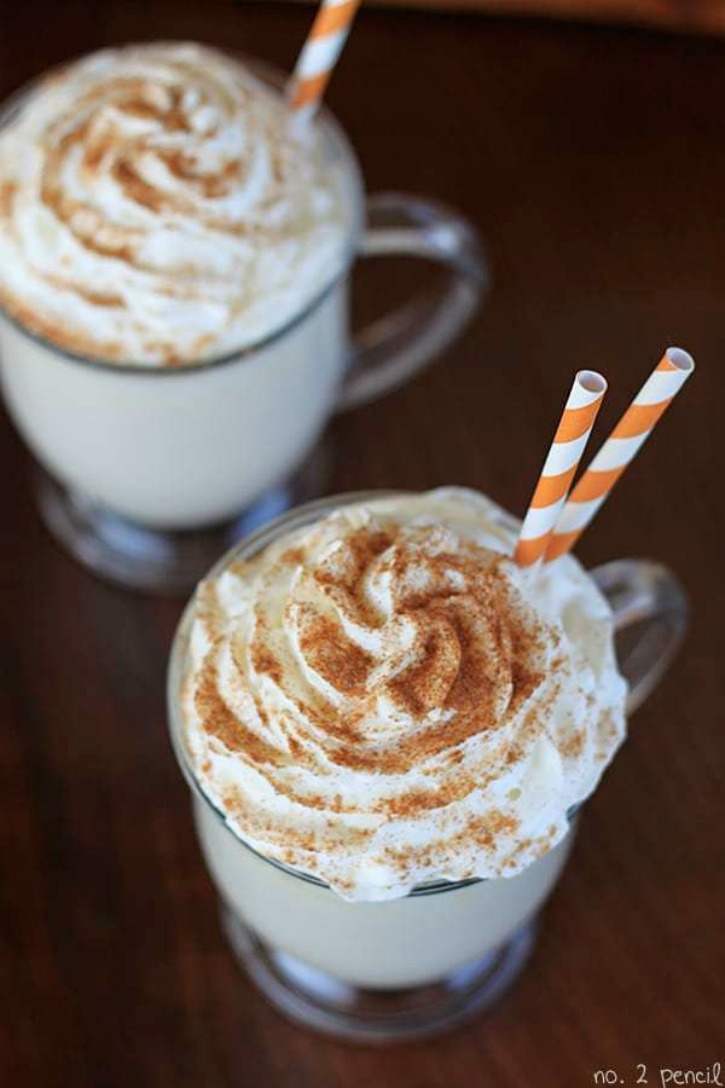 cup of hot chocolate with whipped cream and 2 straws