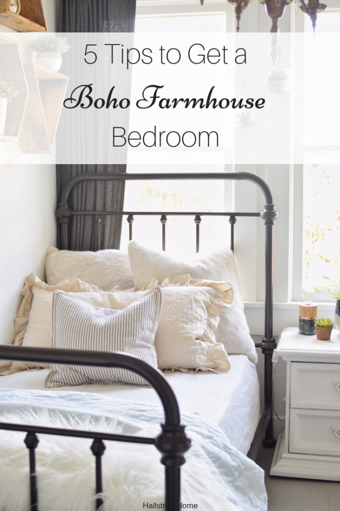 5 Style Tips for a Teen Girls Boho Farmhouse Bedroom|boho bedroom|boho decor|bohemian farmhouse bedroom|bohemian farmhouse style|bedroom update|boho teenage girl bedroom|teen girl bedroom update|boho farmhouse decor|style tips|bedroom style tips|how to decorate boho|how to decorate boho bedroom|boho bedroom decor|style tips for teen girls|teen girls bedroom ideas|hallstromhome.com