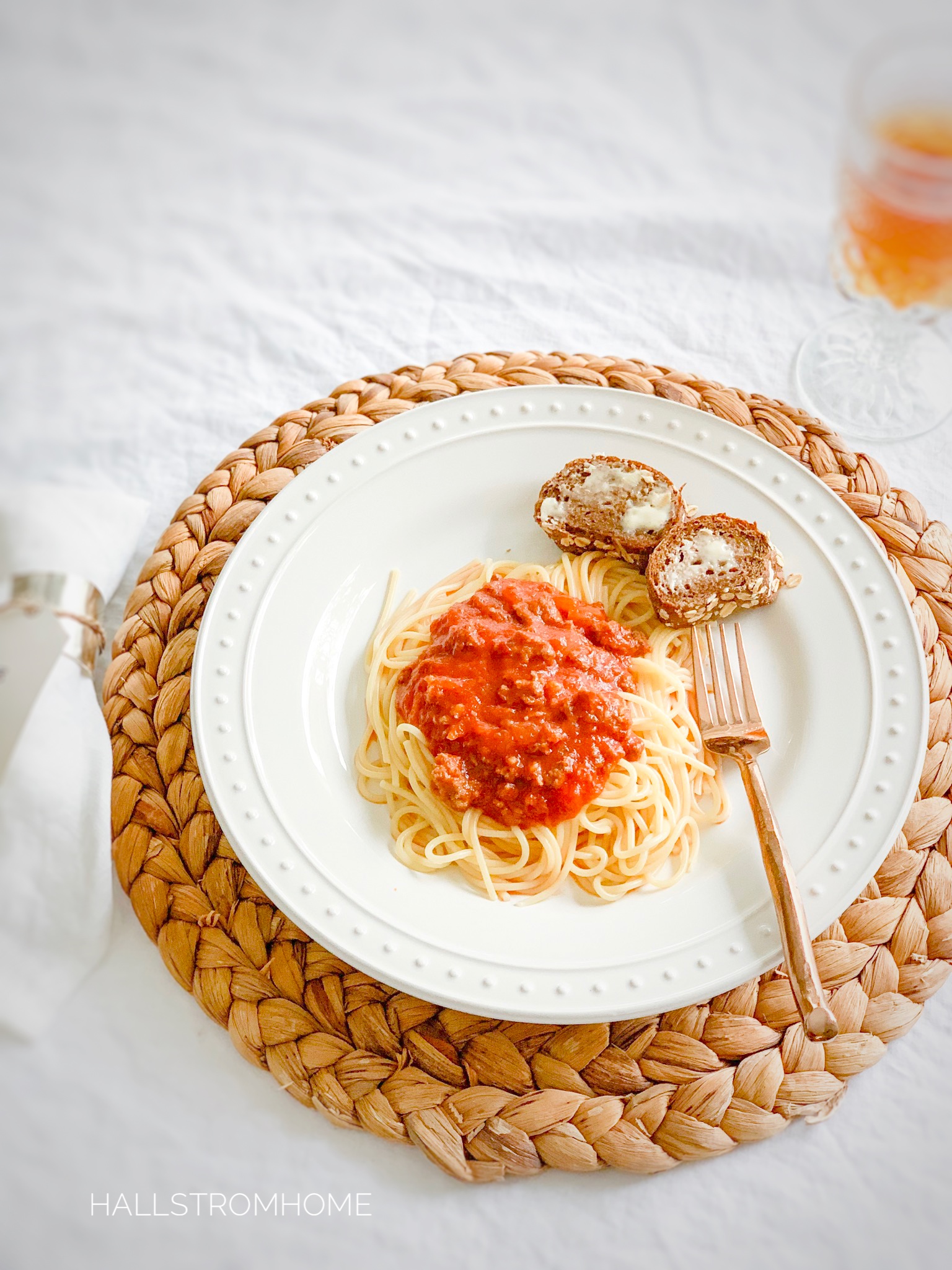 Tom’s Famous Spaghetti Sauce with Meat-Hallstrom Home