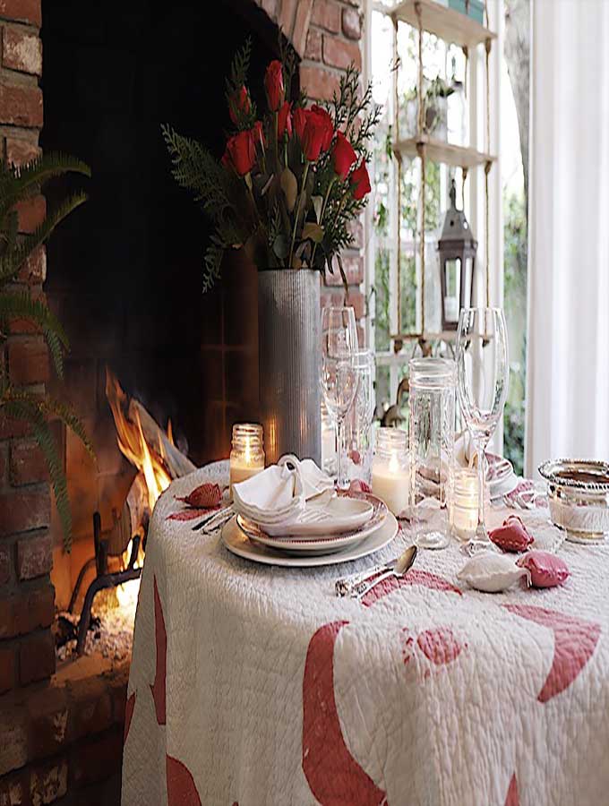 Valentines Table For Two Romantic, How To Set Up A Dinner Table For Two