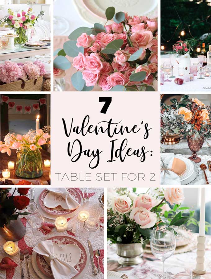 Valentines Table for Two-Romantic Setting|Valentines day|romantic dinner table set up|romantic table setting for two|romantic table setting arrangement|Valentines day decor|valentines dinner at home|tablescape|romantic table scape|free printable|printable gift tag|farmhouse decor|valentines printable|hallstromhome