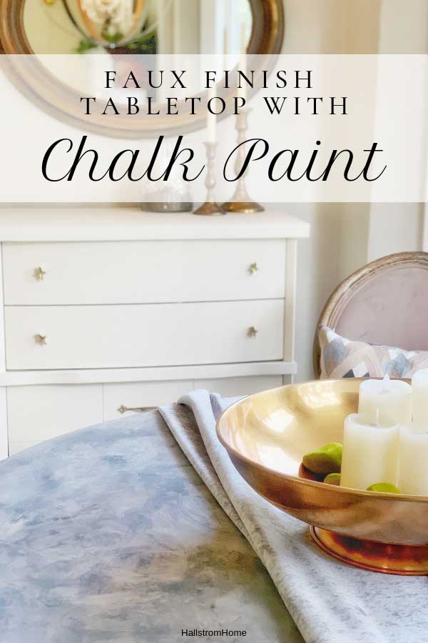 Faux Marble Chalk Painted Table Top Tutorial|faux marble tabletop diy|chalk paint marble effect|faux marble countertop|faux marble paint|faux marble paint tutorial|faux marble floor|hot to paint faux marble|how to paint faux marble countertop|faux marble paint diy|how to paint faux marble|chalk paint faux marble|chalk paint|chalk paint tips|chalk paint diy|hallstrom Home