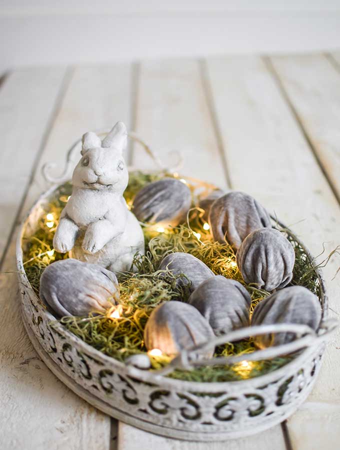 How to Make Velvet Easter Eggs|Easter egg tree|velvet eggs|velvet easter eggs|shabby chic eggs|shabby chic|shabby chic decor|diy velvet eggs|velvet egg tutorial|diy egg tutorial|diy egg tree|fancy easter eggs|easter home decor|Easter decor|farmhouse Easter|velvet|HallstromHome