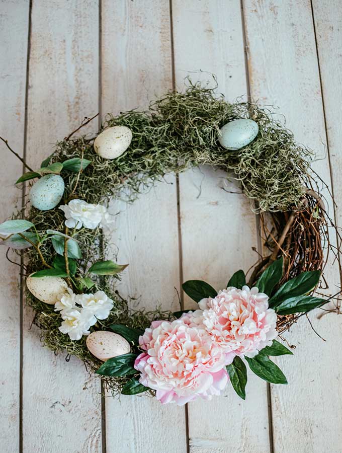 Easy Easter Egg Wreath/How to Make