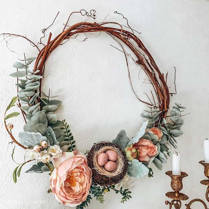 Spring Wreath Ideas|unique Spring wreath ideas|spring wreath diy|wreath diy|easter wreath|succulent wreath|boxwood wreath|cotton stem wreath|bicycle wreath|floral wreath|Spring wreath Pinterest|diy wreath ideas|how to make a floral wreath|Spring wreath ideas with burlap|grapevine wreath for spring|Spring wreath ideas for front door|spring diy|kids diy|easy diy|homemade Spring wreath ideas|Hallstrom Home