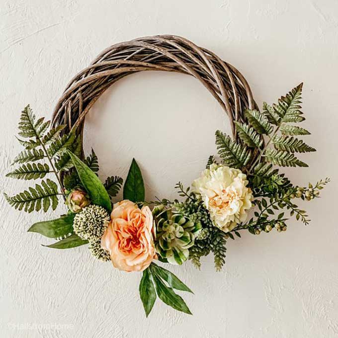 Spring Wreath Ideas|unique Spring wreath ideas|spring wreath diy|wreath diy|easter wreath|succulent wreath|boxwood wreath|cotton stem wreath|bicycle wreath|floral wreath|Spring wreath Pinterest|diy wreath ideas|how to make a floral wreath|Spring wreath ideas with burlap|grapevine wreath for spring|Spring wreath ideas for front door|spring diy|kids diy|easy diy|homemade Spring wreath ideas|Hallstrom Home