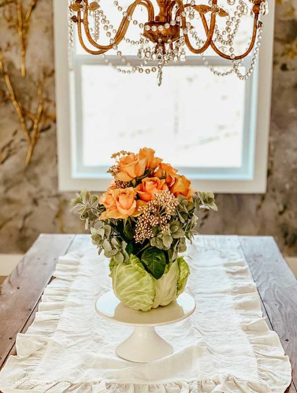 DIY Cabbage Flower Arrangement Hallstrom Home