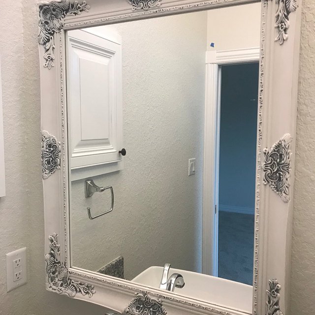 Beautifully Framed Bathroom Mirrors|vanity mirror|bathroom mirror|shabby chic|farmhouse|framed mirror|home decor|wall mirror|large mirror|Hallstrom Home
