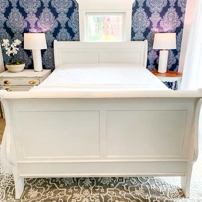 Smooth Finish With Chalk Paint, Painting Wooden Bed Frame White
